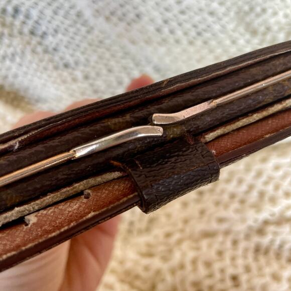 Louis Vuitton French Wallet Purse Monogram Ebene Canvas Kisslock Authentic 0099 - Picture 4 of 16